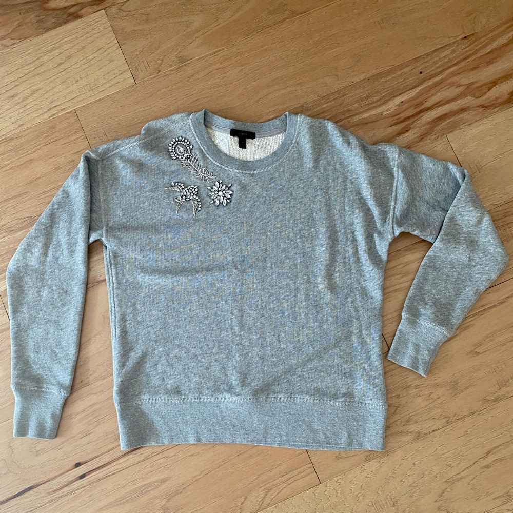 Jcrew Jeweled Sweatshirt